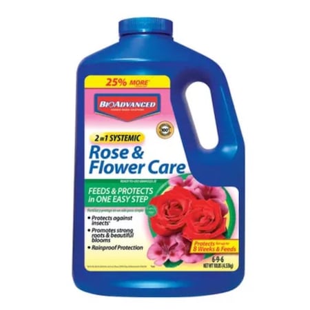 BioAdvanced 2in1 Systemic Roses And Flowers 696 Rose  Flower FertilizerInsecticide 10 Lb